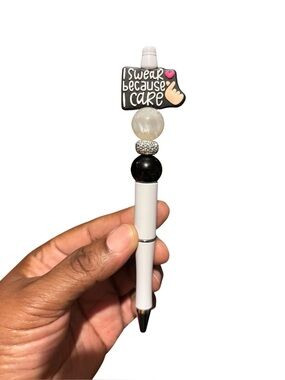 Handcrafted Pen with quote “I Swear Because I Care”